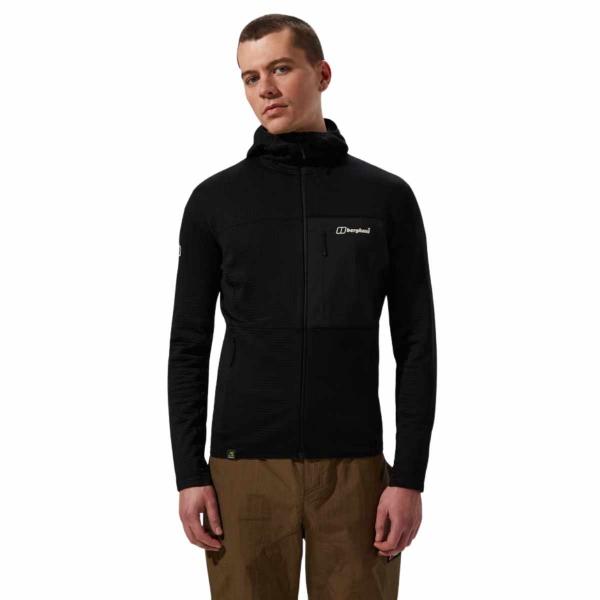 BERGHAUS RIDGE-HIKER HOODED JACKET BLACK FELPA TECNICA
