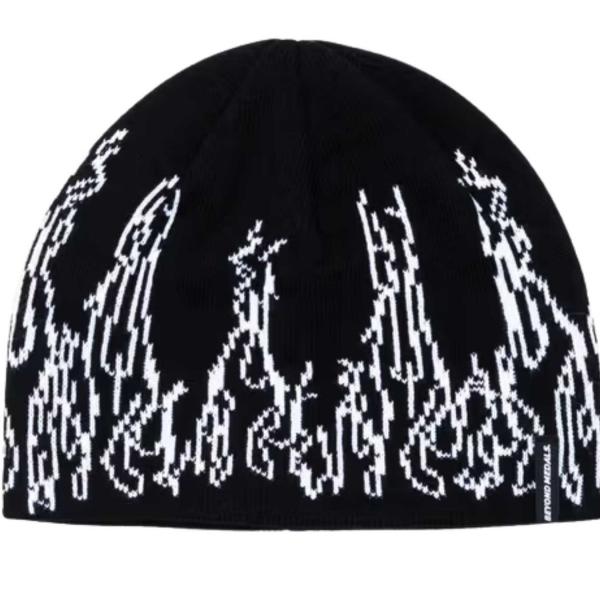 BEYOND MEDALS WARNING BEANIE BLACK