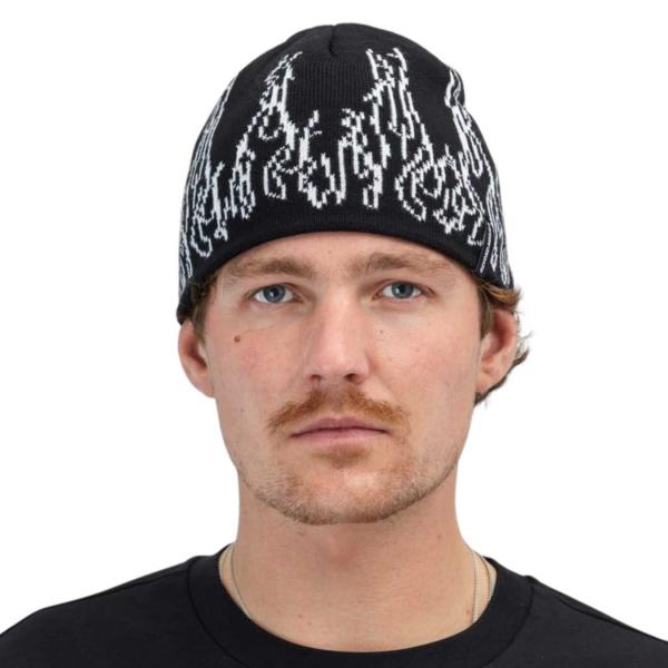 BEYOND MEDALS WARNING BEANIE BLACK