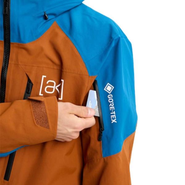 BURTON AK GORE-TEX CYCLIC 2L JACKET CHESTNUT BROWN/BLUE TEAL
