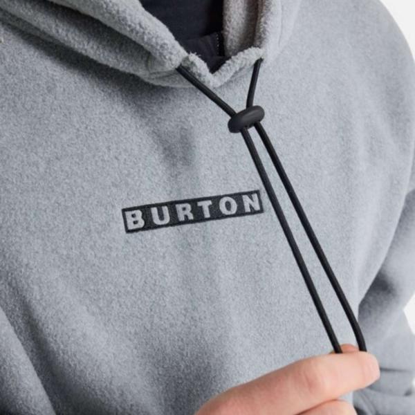 BURTON CINDER PULLOVER HOODIE GRAY HEATHER