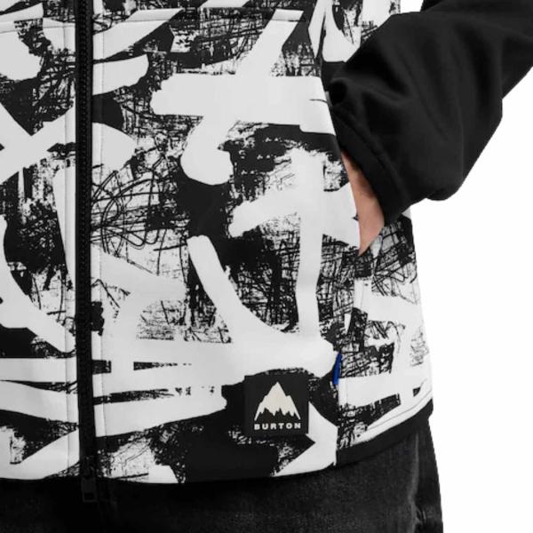 BURTON CROWN WATERPROOF FULL ZIP CITY STREETS/TRUE BLACK FELPA SNOWBOARD