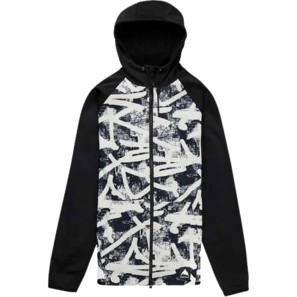BURTON CROWN WATERPROOF FULL ZIP CITY STREETS/TRUE BLACK FELPA SNOWBOARD