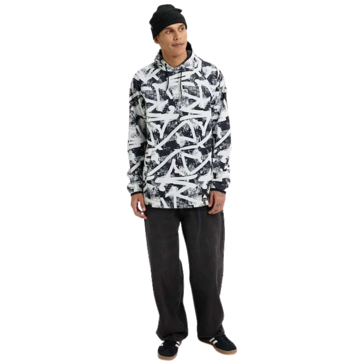 BURTON CROWN WEATHERPROOF FLEECE PULLOVER CITY STREETS/ TRUE BLACK FELPA SNOWBOARD