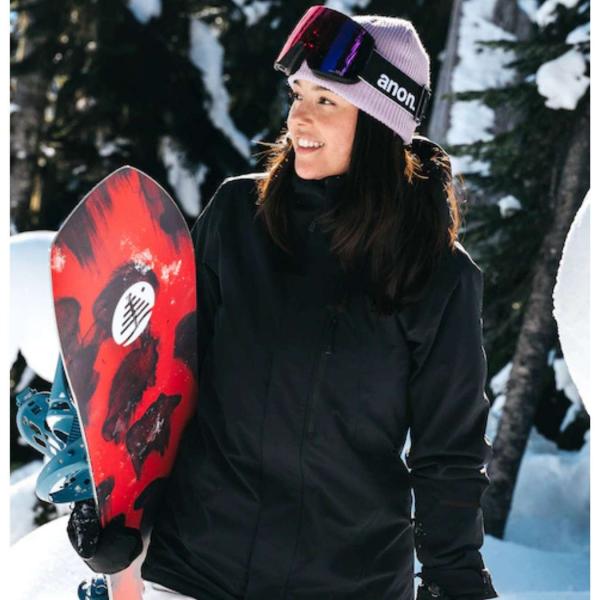 BURTON WOMEN RESERVE 2L INSULATED STRETCH JACKET TRUE BLACK GIACCA SNOWBOARD DONNA
