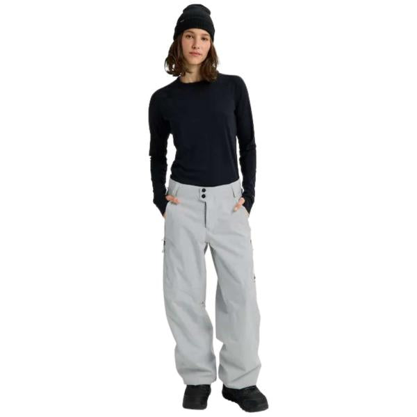 BURTON WOMEN RESERVE 2L RELAXED PANTS GRAY CLOUD PANTALONI DONNA