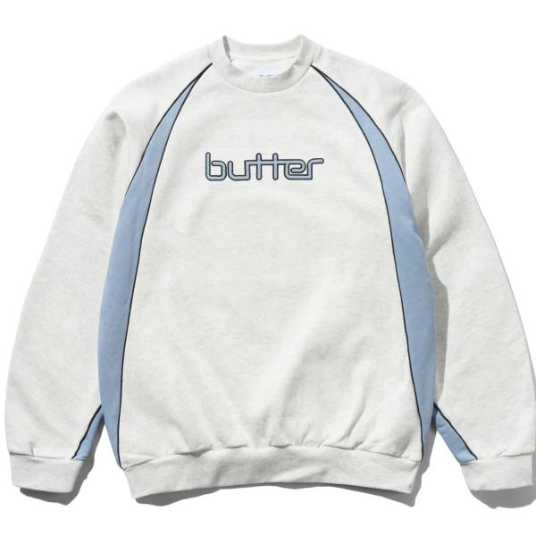 BUTTER GOODS MATCH CREWNECK ASH FELPA
