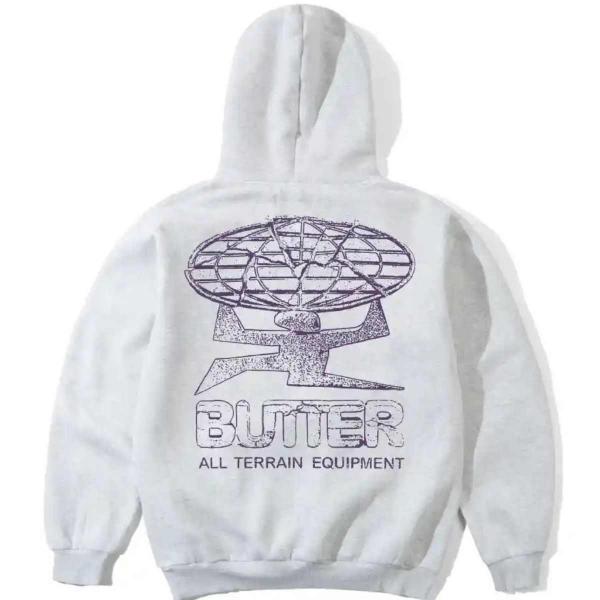 BUTTER GOODS TERRAIN PULLOVER HOOD ASH FELPA
