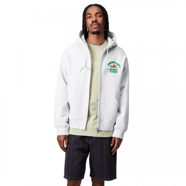 CARHARTT WIP HOODED PRONTO SWEAT JACKET ASH GREY