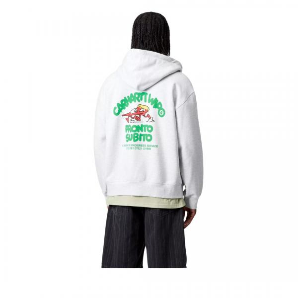 CARHARTT WIP HOODED PRONTO SWEAT JACKET ASH GREY