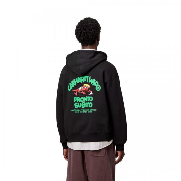 CARHARTT WIP HOODED PRONTO SWEAT JACKET BLACK