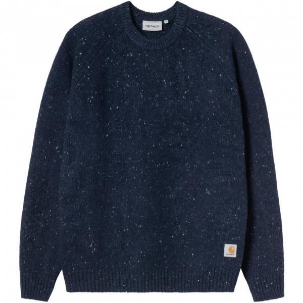 CARHARTT WIP ANGLISTIC SWEATER SPECKLED JUPITER