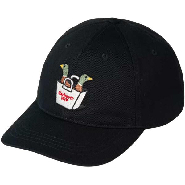 CARHARTT WIP BUMPER STICKER CAP BLACK CAPPELLO