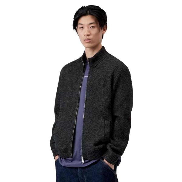 CARHARTT WIP CURTIS SWEATER JACKET TANGLED BLACK MAGLIONE