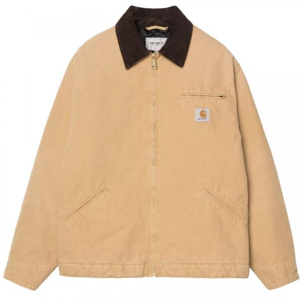 CARHARTT WIP OG DETROIT JACKET WINTER WIP DUSTY HAMILTON/TOBACCO (STONE CANVAS)