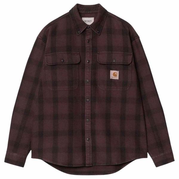 CARHARTT WIP EDMANDS SHIRT EDMANDS CHECK, NATURAL / PALISANDER