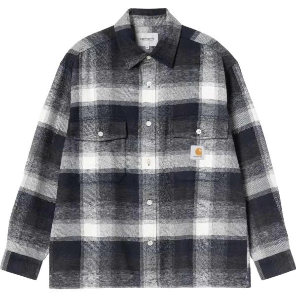 CARHARTT WIP ESTERSON SHIRT CHECK DARK NAVY CAMICIA