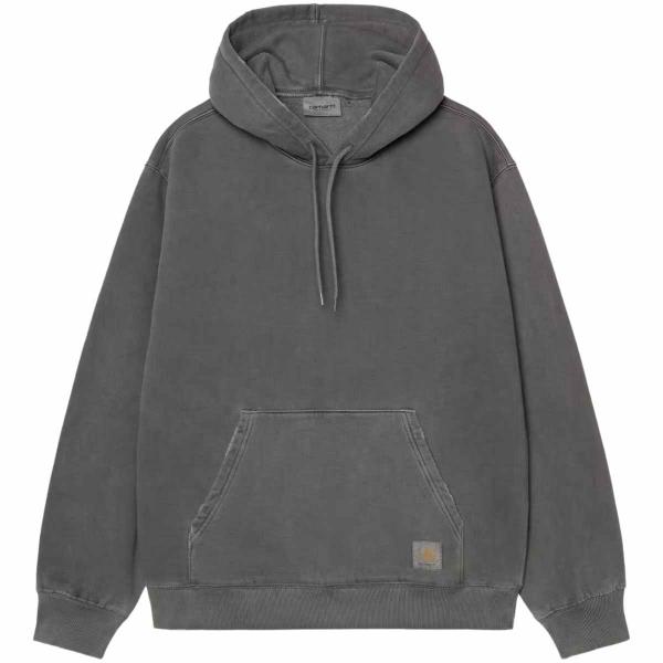 CARHARTT WIP HOODED TORION SWEAT BLACK (GRIND WASH)