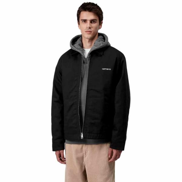 CARHARTT WIP MODULE SCRIPT JACKET BLACK/WHITE GIACCA