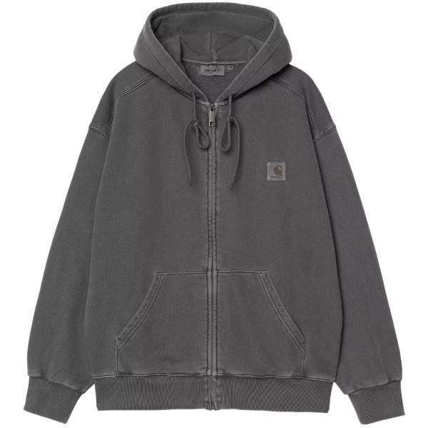 CARHARTT WIP HOODED NELSON JACKET GRAPHITE (GARMENT DYED)