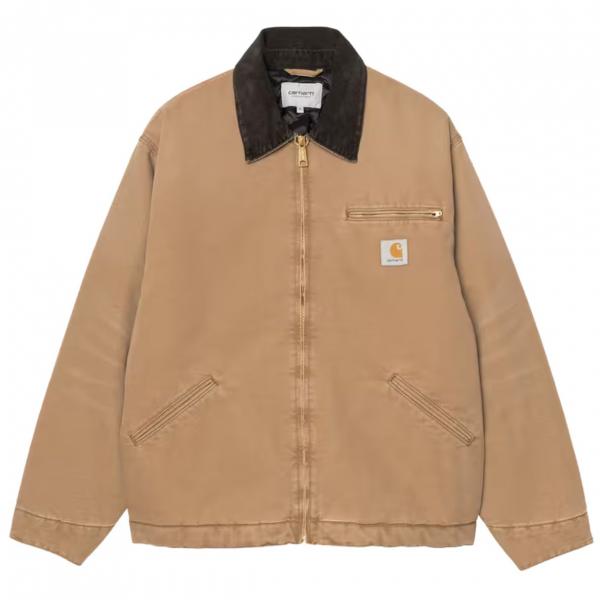CARHARTT WIP OG DETROIT JACKET WINTER HAMILTON BROWN/TOBACCO (STONE CANVAS)