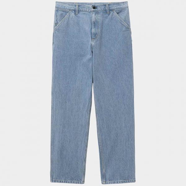 CARHARTT WIP SINGLE KNEE PANT BLUE (STONE BLEACHED)
