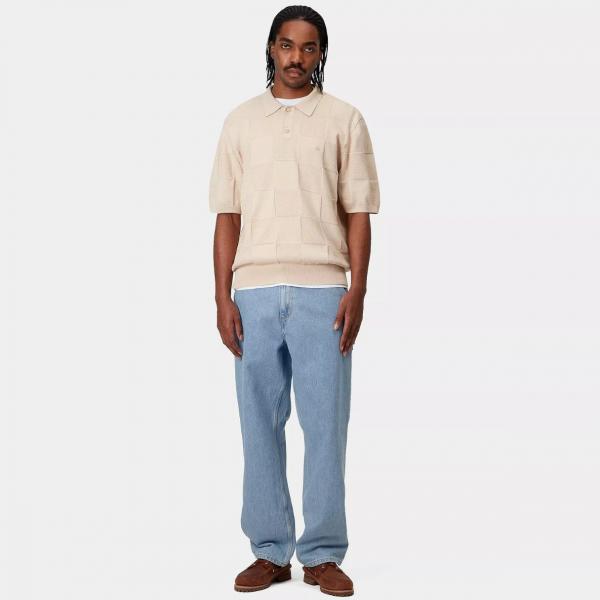 CARHARTT WIP SINGLE KNEE PANT BLUE (STONE BLEACHED)