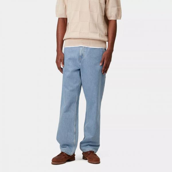 CARHARTT WIP SINGLE KNEE PANT BLUE (STONE BLEACHED)