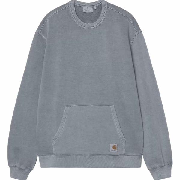 CARHARTT WIP TORION SWEAT OFFICE BLUE (GRIND WASH)