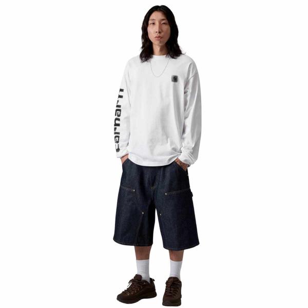 CARHARTT WIP L/S ARCHIVE SCRIPT WHITE T-SHIRT