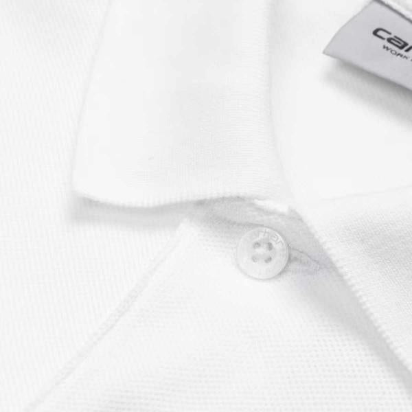 CARHARTT WIP CHASE PIQUE POLO WHITE/GOLD