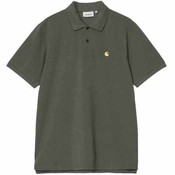 CARHARTT WIP CHASE PIQUE POLO LEAF/GOLD