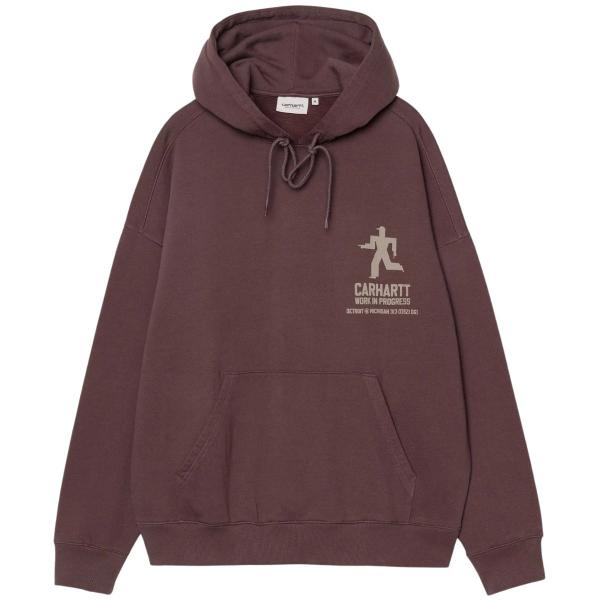 FELPA CARHARTT WIP HOODED DISTANCE SWEATSHIRT PALISANDER (STONE DYED)