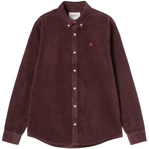CARHARTT WIP L/S MADISON CORD SHIRT AMARONE CAMICIA