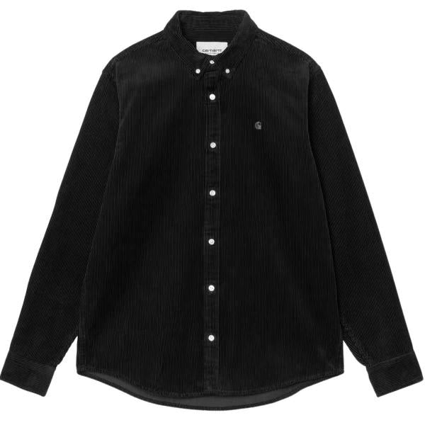 CARHARTT WIP L/S MADISON CORD SHIRT SOOT CAMICIA