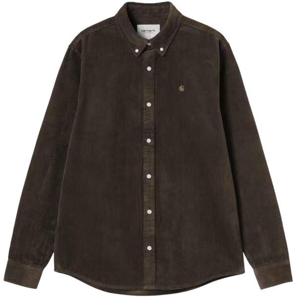 CARHARTT WIP L/S MADISON CORD SHIRT TOBACCO CAMICIA