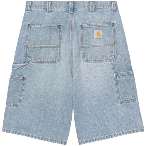 CARHARTT WIP OG DOUBLE KNEE SHORT BLUE (HEAVY STONE BLEACHED)