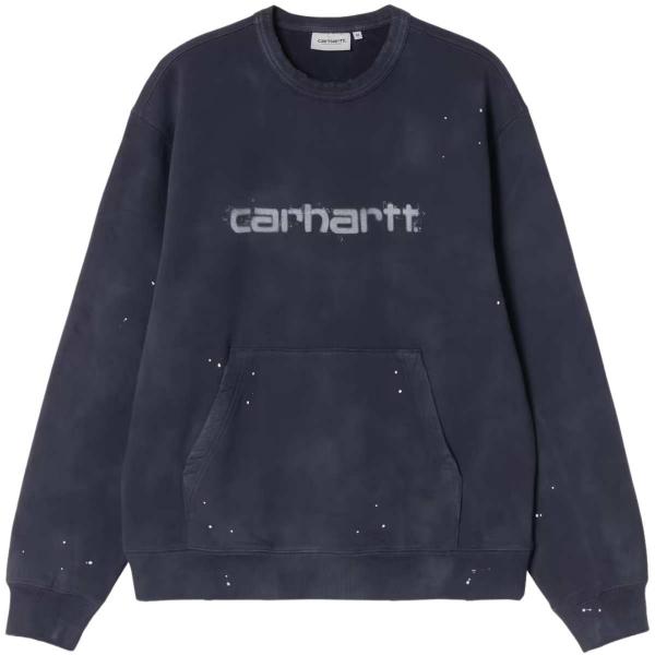 CARHARTT WIP PAINTER SWEATSHIRT DARK NAVY (DESTROY WASH/SPLATTER)
