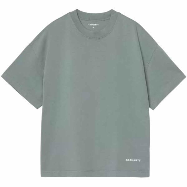 CARHARTT WIP S/S LINK SCRIPT T-SHIRT VELVET GREEN / WHITE