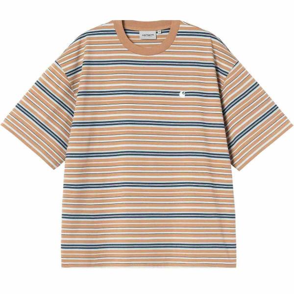 CARHARTT WIP S/S ZANE T-SHIRT STRIPE PEANUT