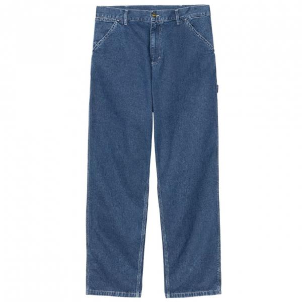 CARHARTT WIP SINGLE KNEE PANT BLUE (STONE WASHED) HEART PATCH