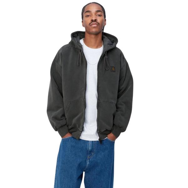 CARHARTT WIP HOODED VISTA JACKET BLACK (GARMENT DYED)