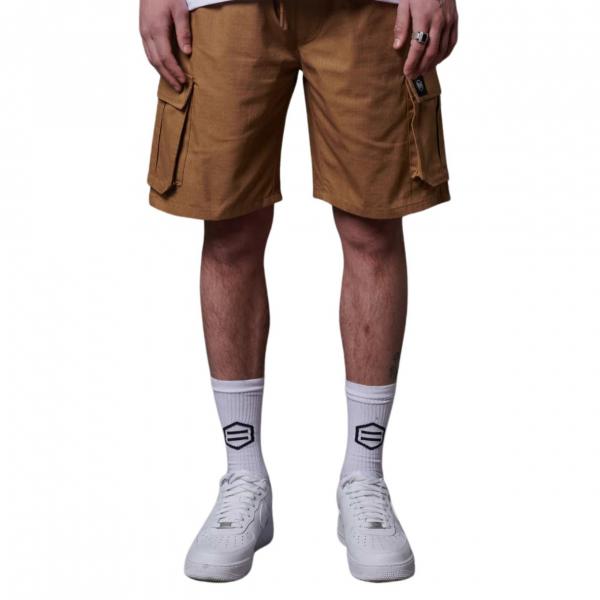 DOLLY NOIRE COTTON RIPSTOP CARGO BEIGE EASYSHORTS