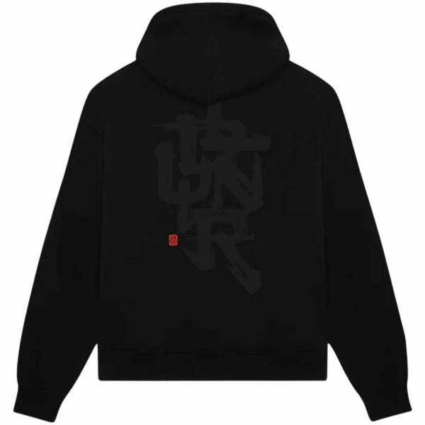 DOLLY NOIRE BRUSHSTROKE HOODIE BLACK FELPA