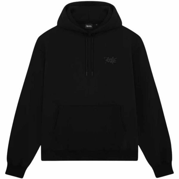 DOLLY NOIRE BRUSHSTROKE HOODIE BLACK FELPA