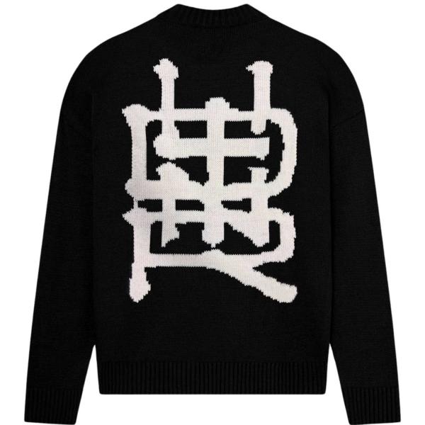 DOLLY NOIRE DLYNR LB STAMP SWEATER BLACK MAGLIONE