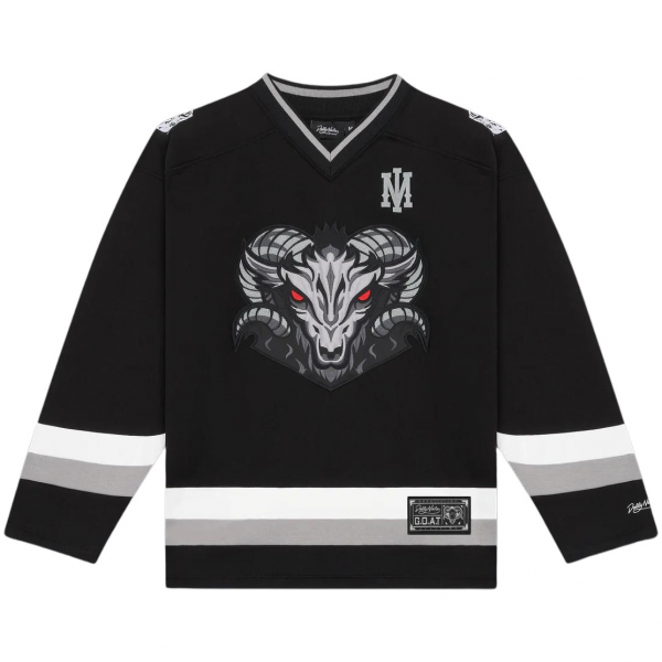 DOLLY NOIRE GOAT HOCKEY CREWNECK BLACK