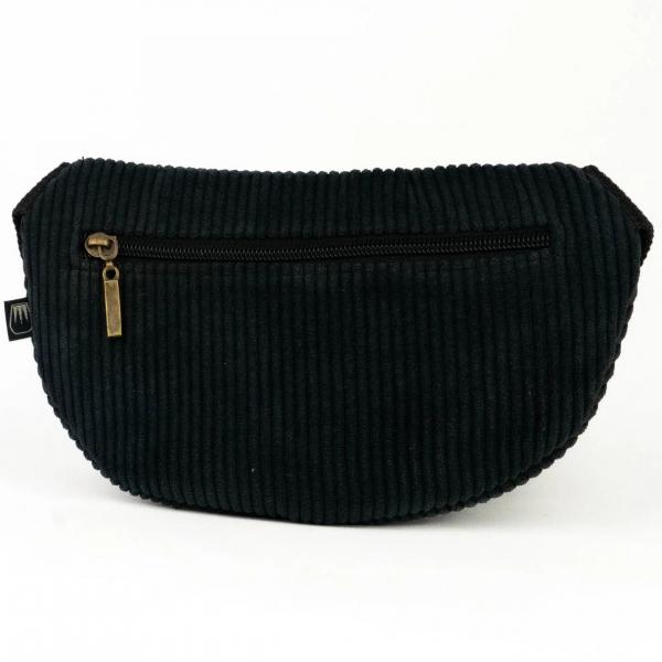 EMENTA FREI IKON CORDUROY WAIST BAG BLACK MARSUPIO