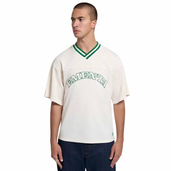 EMENTA JOBI JERSEY KIT T-SHIRT OFF WHITE/GREEN