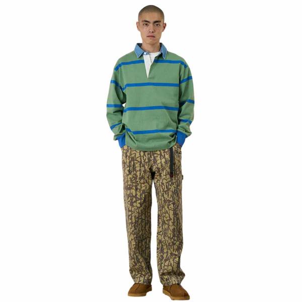 GRAMICCI LANGDON RUGBY SHIRT OLIVE/BLUE